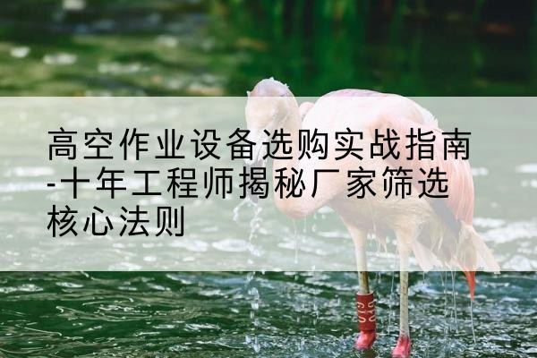 雨花台剪叉式升降机厂家-高空作业设备选购实战指南-十年工程师揭秘厂家筛选核心法则